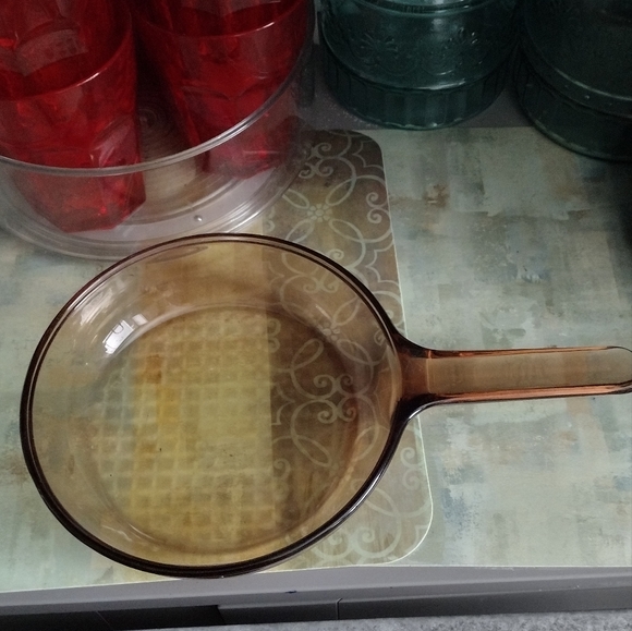 Pyrex Kitchen Pyrex Corning Visions Amber Glass Cookware Frying Pan Poshmark